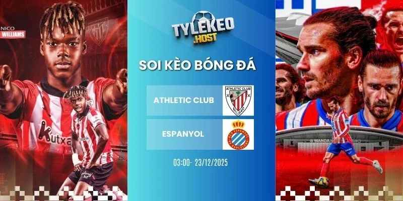 Tỷ lệ kèo Athletic Club vs Espanyol