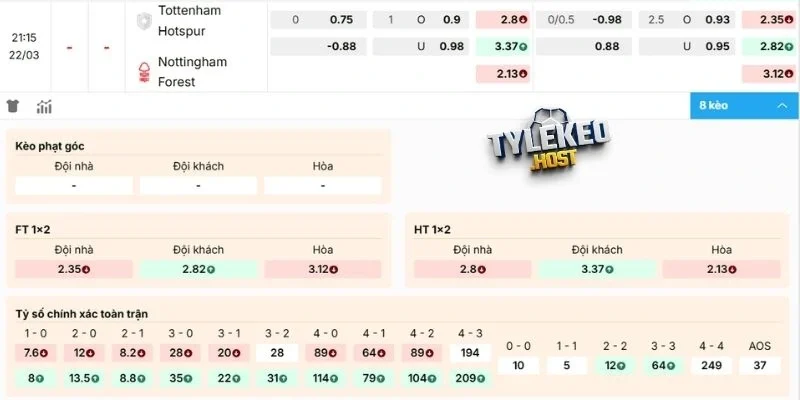 Dự đoán kèo Tottenham vs Nottingham hôm nay